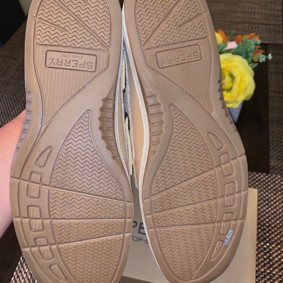 NWB Sperry Rosefish Sparkle linen/oat size 7 - Picture 6 of 8